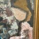 Original Swedish Oil on Canvas – "Family" by Gösta Falck – Signed – Vintage and Framed