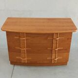 Vintage chest of drawers with bamboo and rattan details