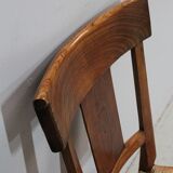 Chaise à langer paillée en merisier, époque directoire - 1ère partie du xixe