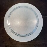 Art Deco blue granite and gold ball ceiling light