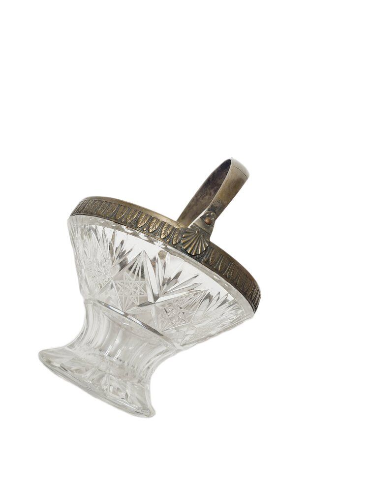 Art Deco crystal fruit basket, Poland, 1930s