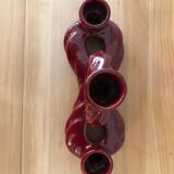 Enamelled ceramic candle holder