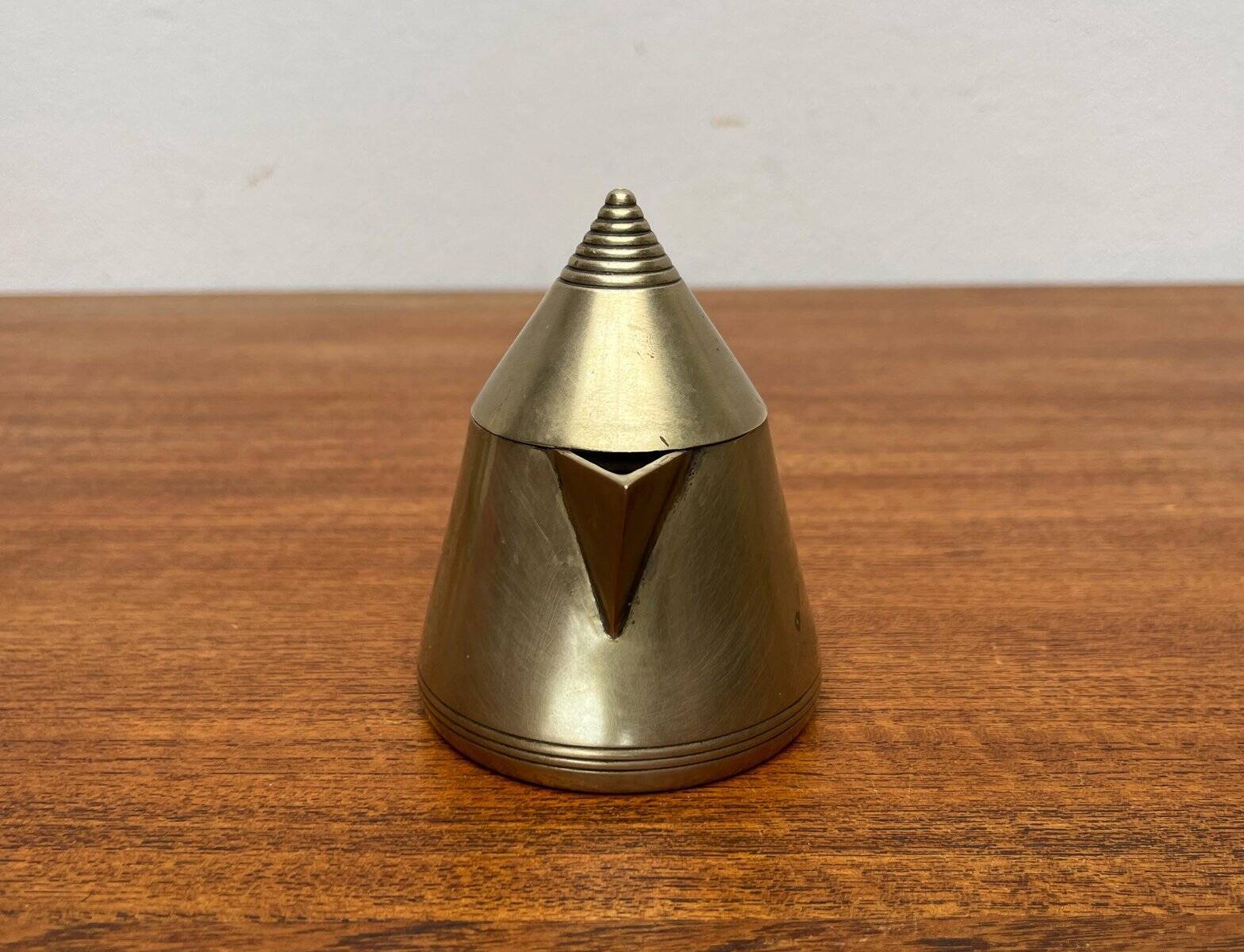 Metal Art Deco teapot, sugar bowl, milk jug, 1960s, set of 3