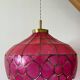 Suspension abat-jour vintage en nacre rose