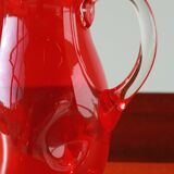 Red glass decanter