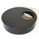 Vintage Italian postmodern round coffee table with storage.