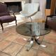 Table basse Osvaldo Borsani pour Tecno 1970 acier et verre