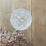 Chiseled crystal champagne flutes