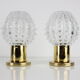 Pair of table or wall lamps, preciosa, kamenický šenov, 1960's