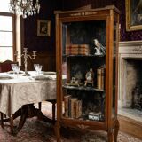Antique library in Louis XV style made of mahogany.