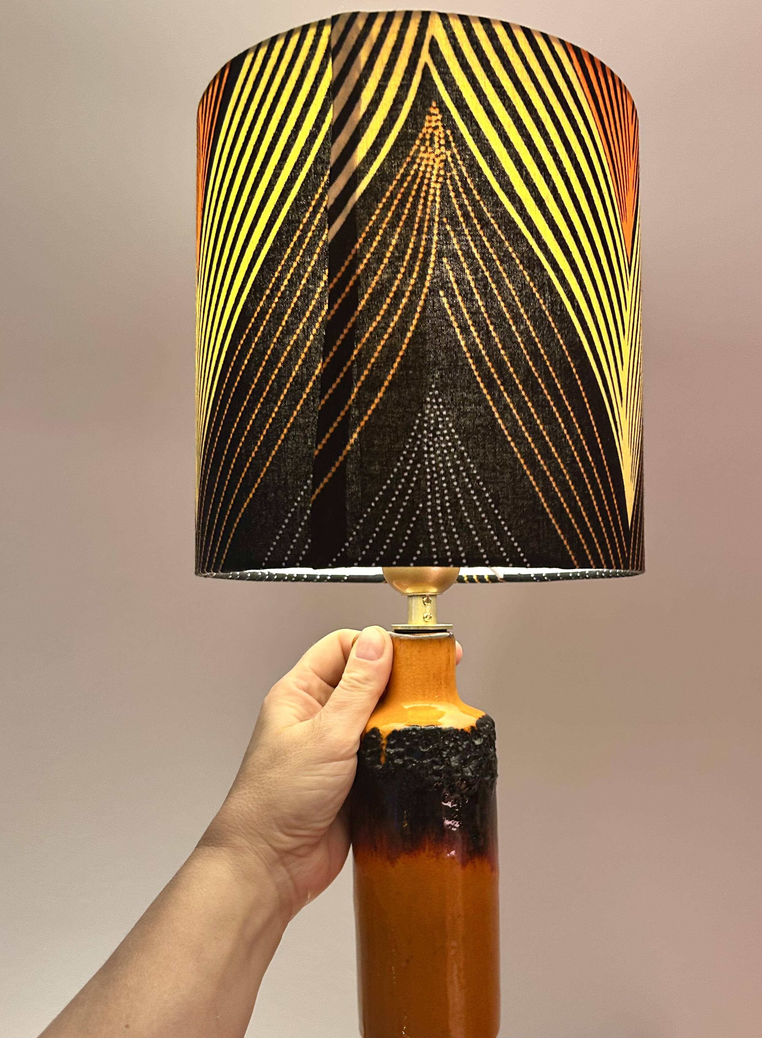 Wireless vase lamp upcycled from a handle vase by Kreutz Ceramics.