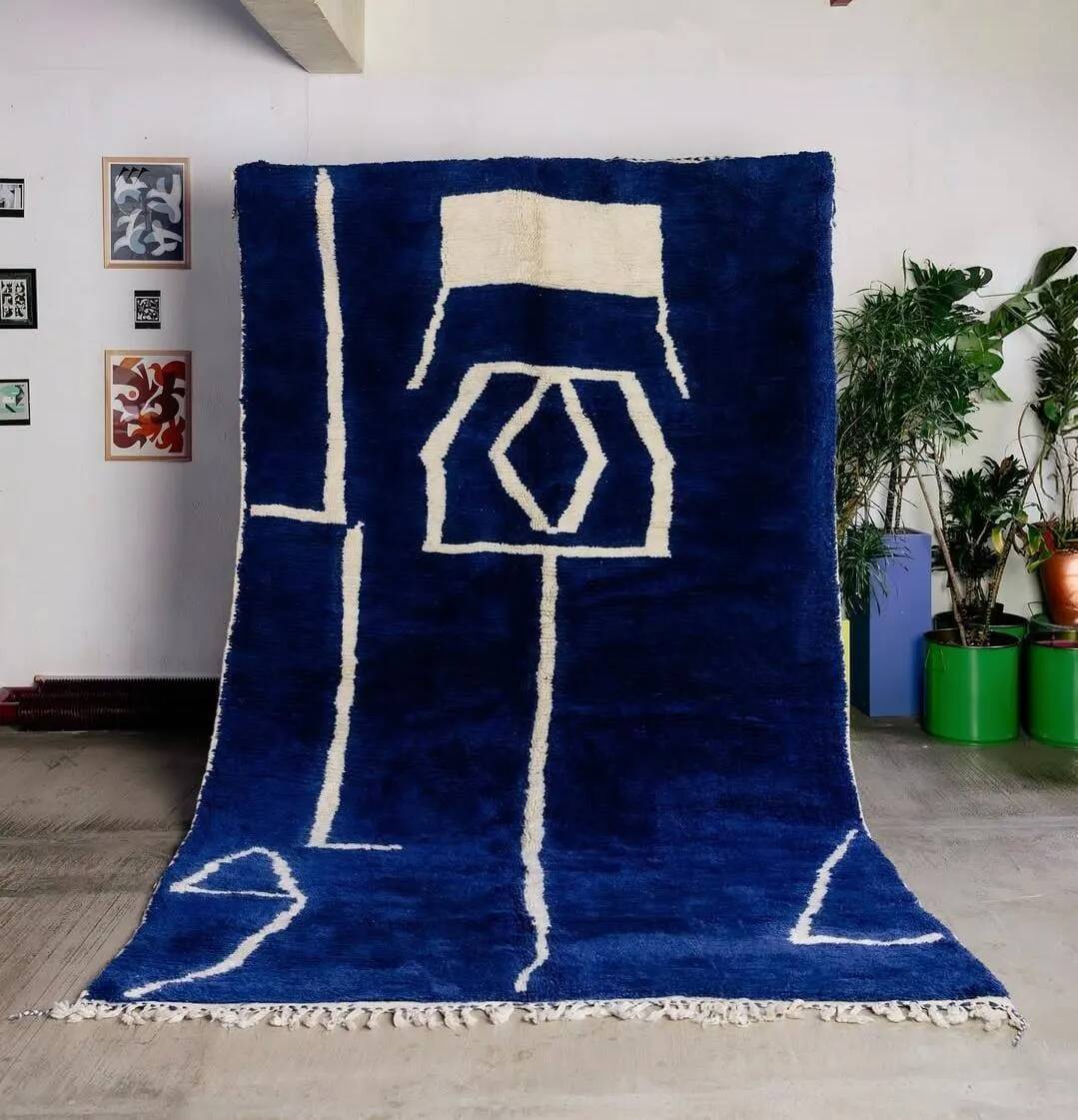 Large handmade Berber rug 3x2 m