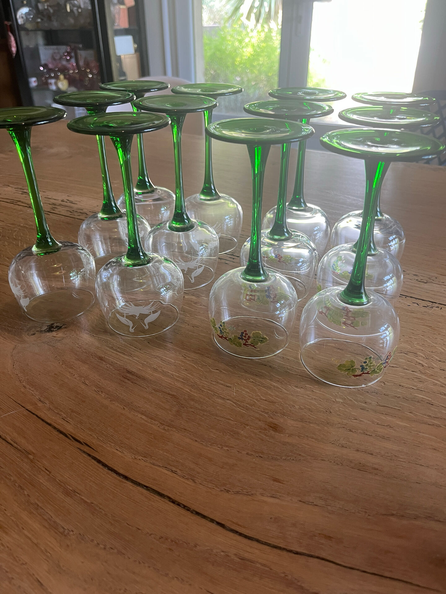 White wine glasses