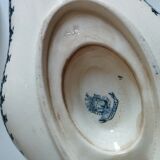 Large sauceboat on ironstone base Gien "Thistles"