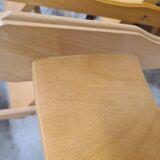 Set of 6 folding chairs blond wood