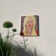 Painting of a blonde woman / oil on canvas
