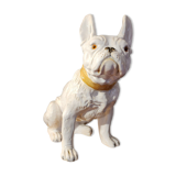 Bouledogue français en céramique manufacture de bavent 1900 france.