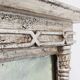 Neoclassical Silver Leaf Pier Mirror with Ringed Columns and Cornice, Italy