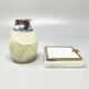 1960s Mid-Century Modern Italian Onyx Smoking Set with Table Lighter & Asht