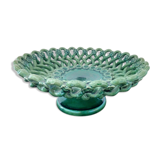 Pichon Uzès green ceramic empty-pocket braided cup