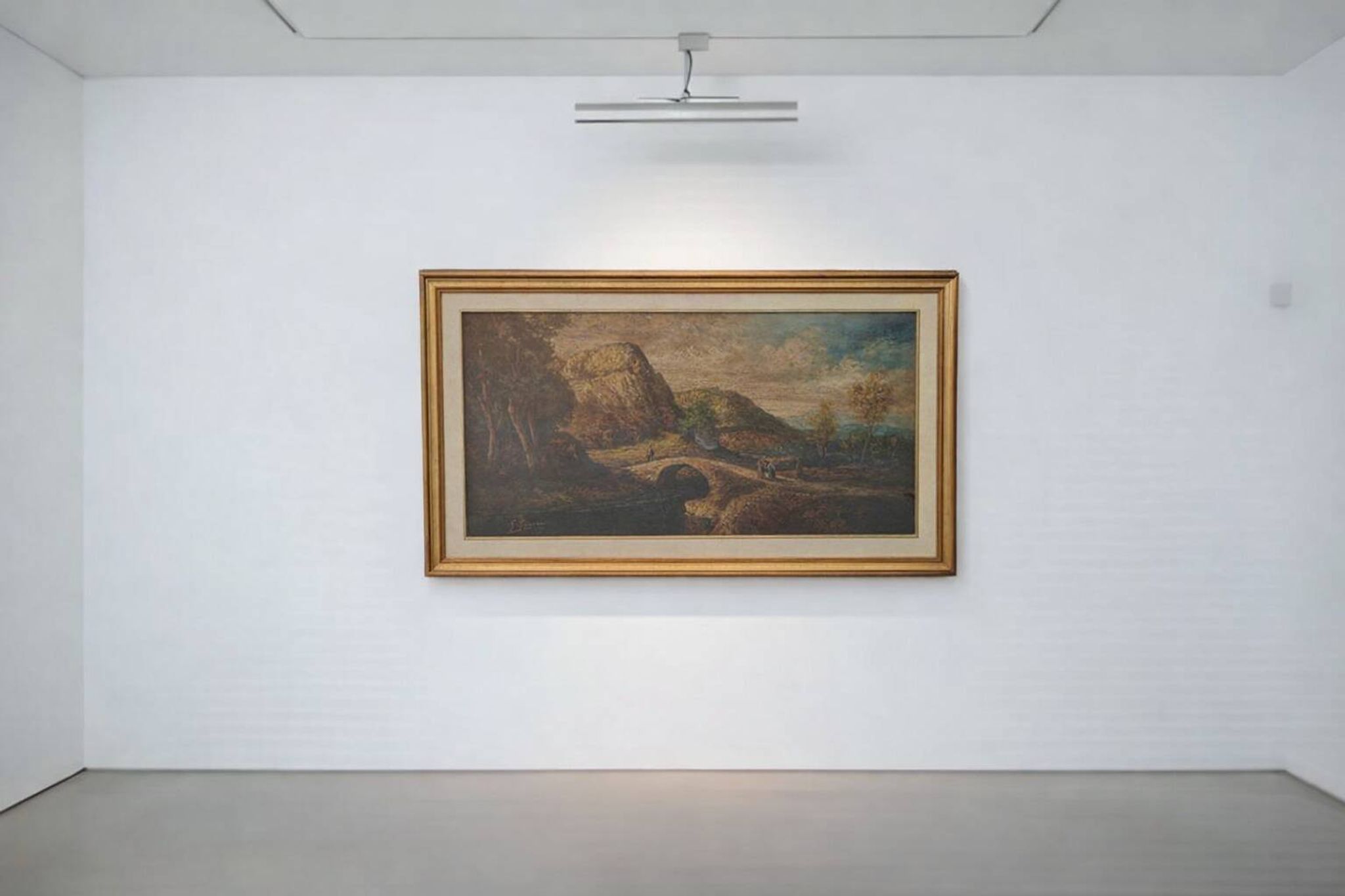 Dipinto a Olio "Paesaggio con Ponte" G. GRIGNANI. 1983