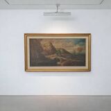 Dipinto a Olio "Paesaggio con Ponte" G. GRIGNANI. 1983