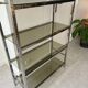 Chrome and smoked glass bookcase/shelf, circa 1970