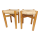 Pair of vintage stools called Méribel by Charlotte PERRIAND
