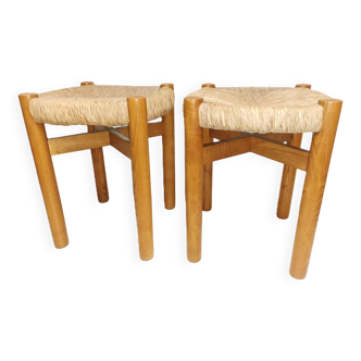 Paire de Tabourets vintage dit Méribel par Charlotte PERRIAND