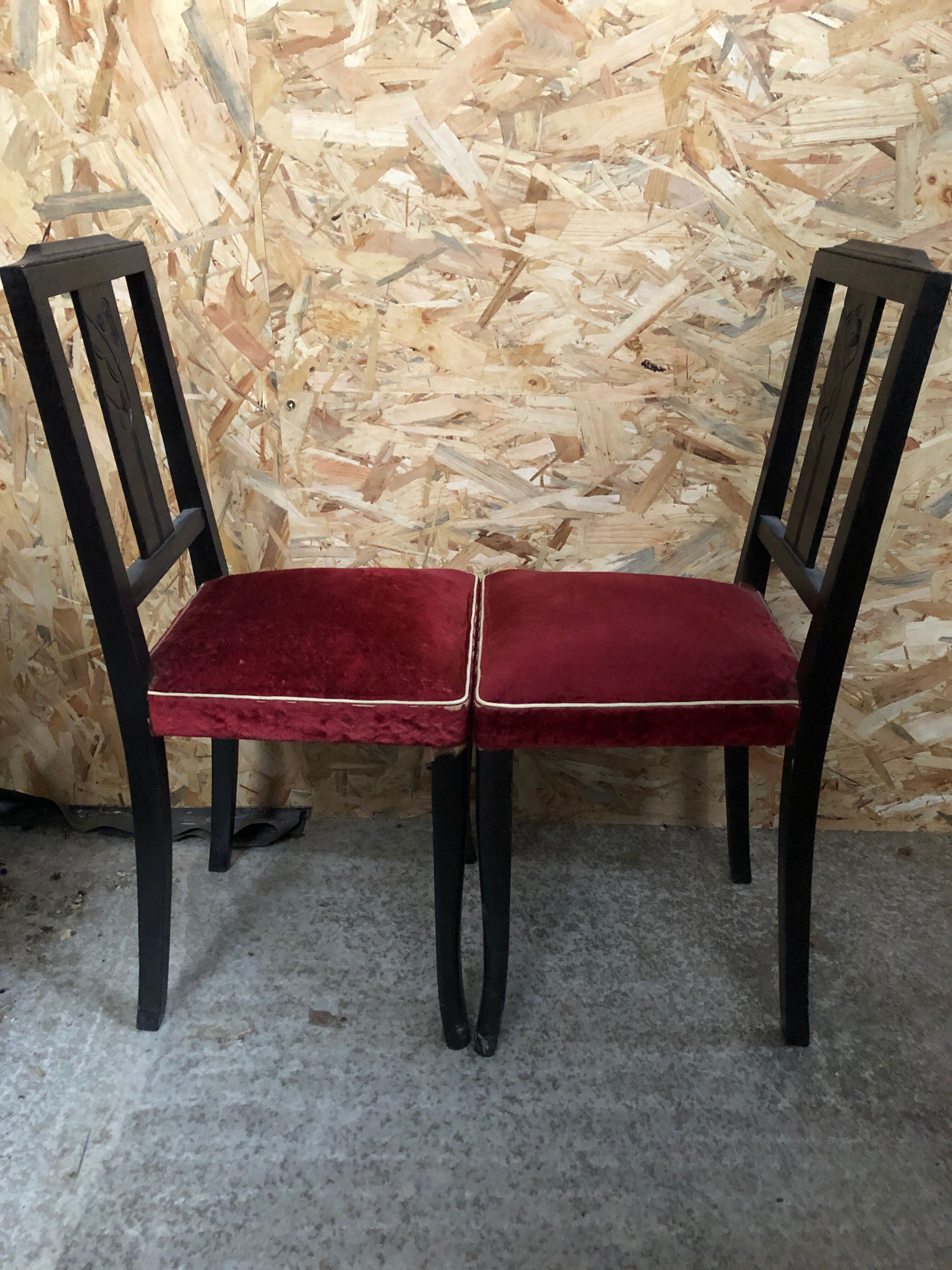 Pair old chair art deco