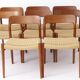 Large Set of 8 Niels Otto Møller Teak Dining Chairs – Model 75 (1950s)
