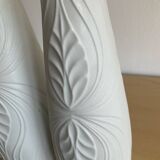 Trio of Op Art vases by KPM Germany in biscuit porcelain