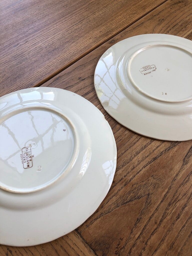7 Creil Montereau plates