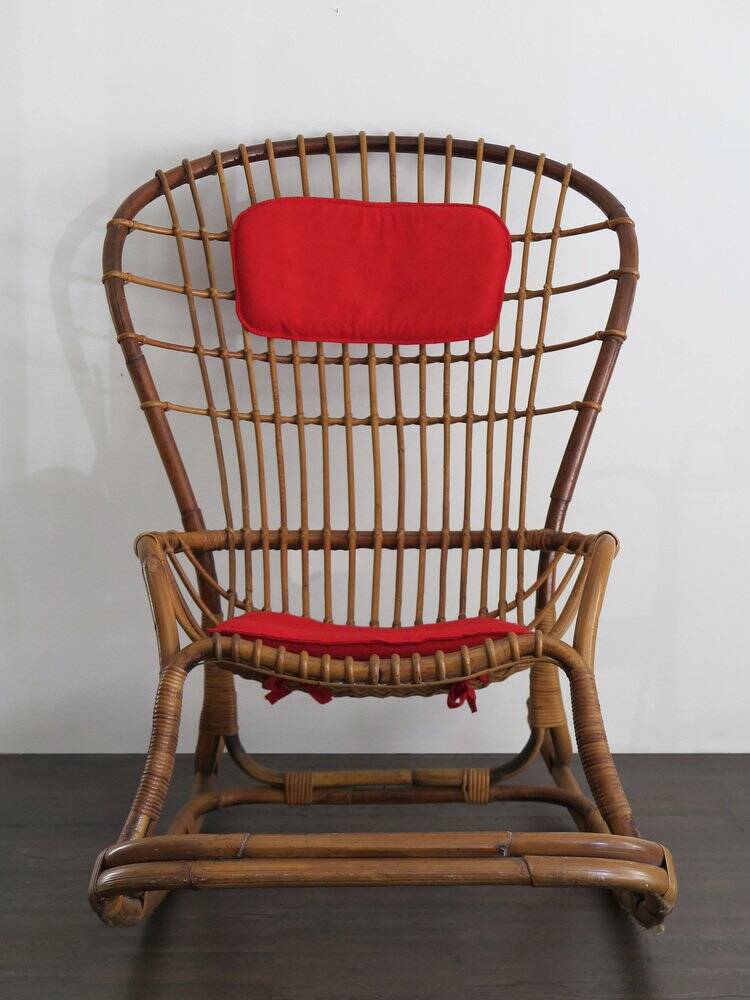 Bamboo Rocking Chair by Haruki Miyajima, 1960s