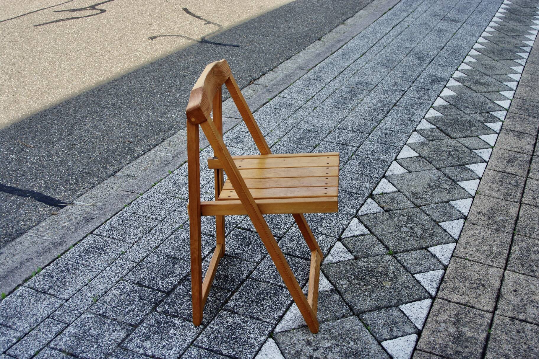 Vintage  pine folding chair