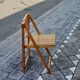 Chaise pliante vintage en pin