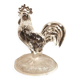 Glass rooster paperweight