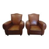 Pair of club armchairs