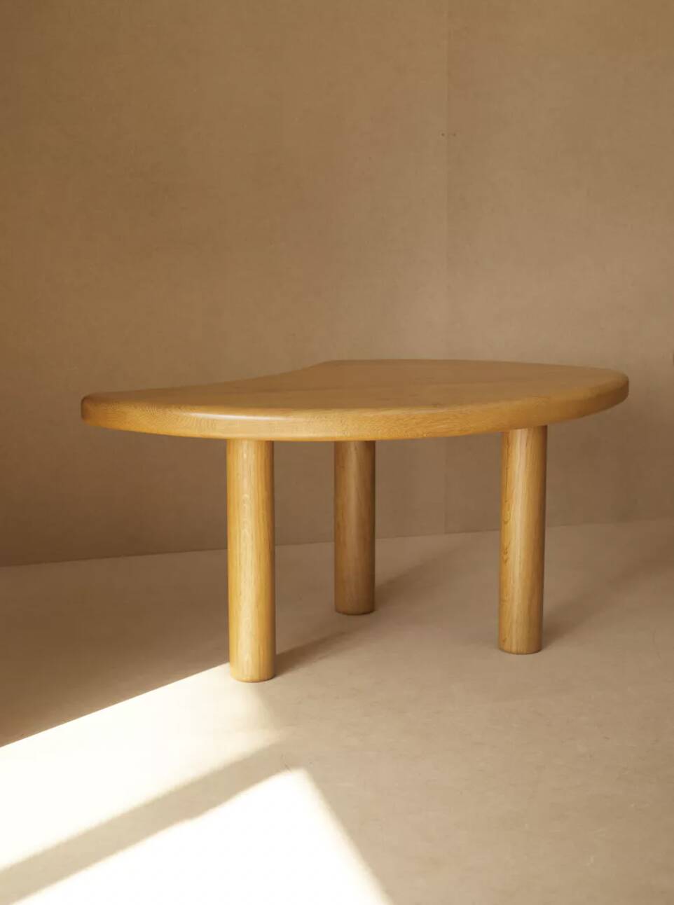 Vintage solid oak modular petal coffee tables circa 1980