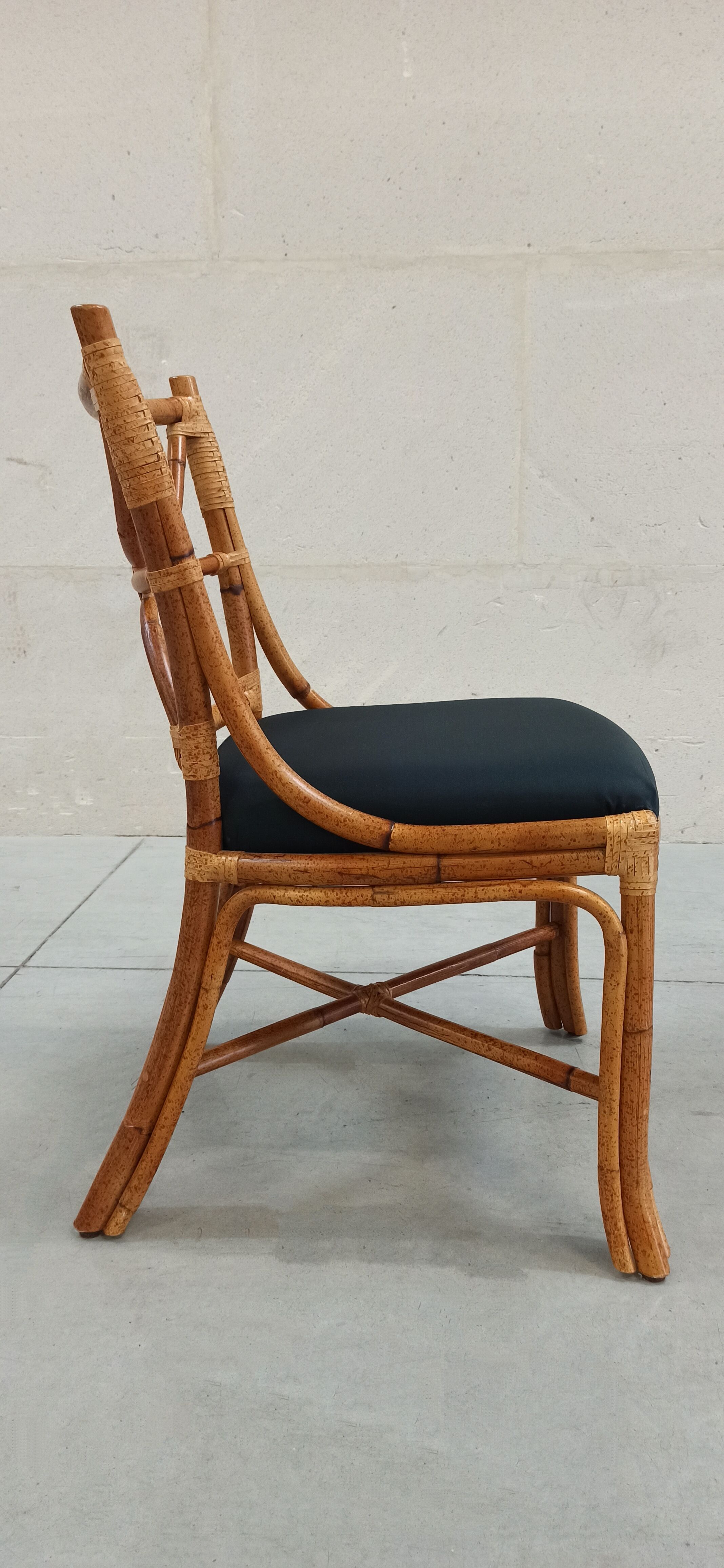 Chaise en bambou Roche Bobois 80's