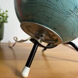 Small illuminated globe made of glass and paper from Cartes Taride 1963