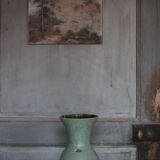 Vintage Accolay Vase, Celadon Green Ceramic Vase, Flower Pot