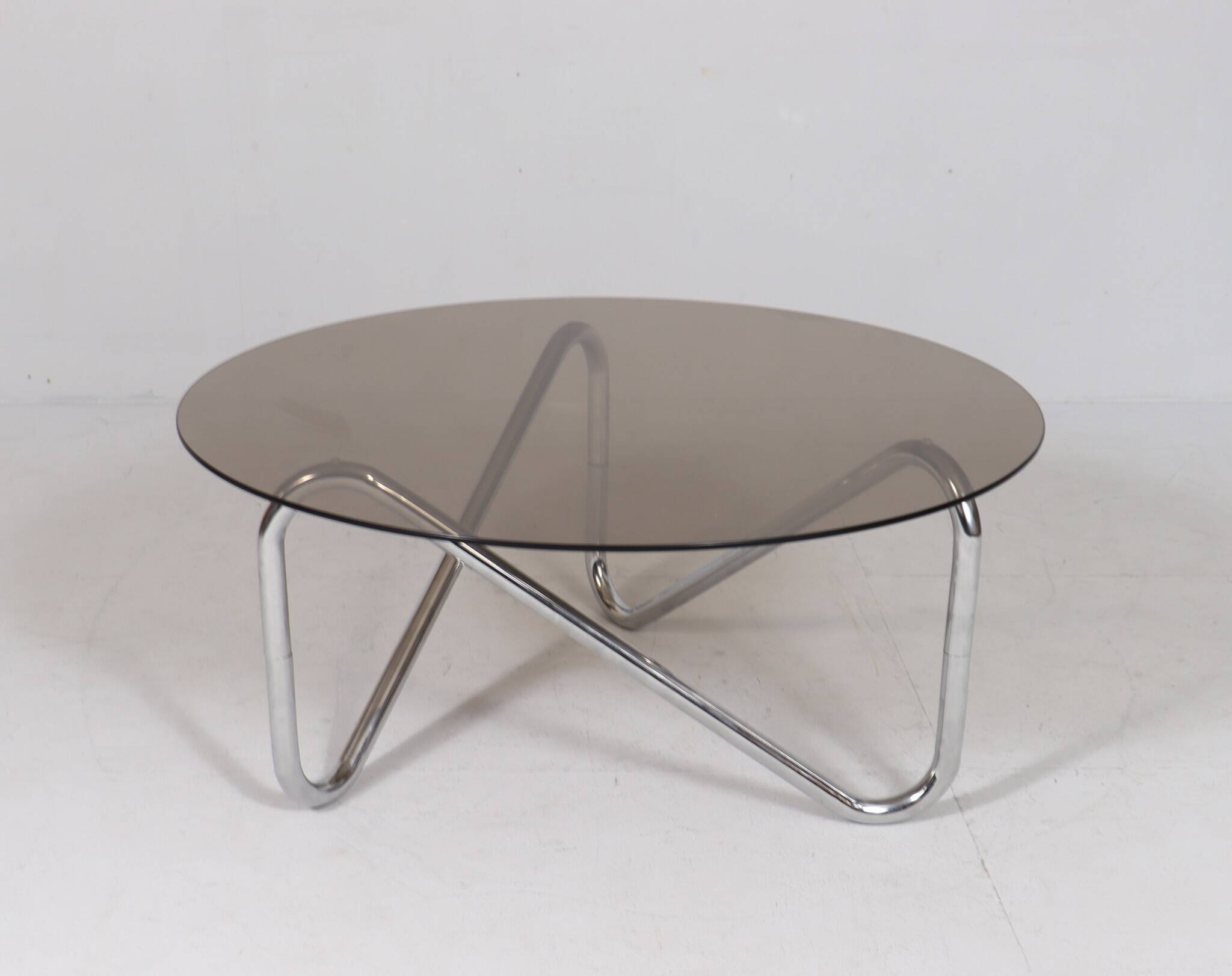 French tubular steel coffee table/coffee table, 1970s