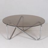 French tubular steel coffee table/coffee table, 1970s