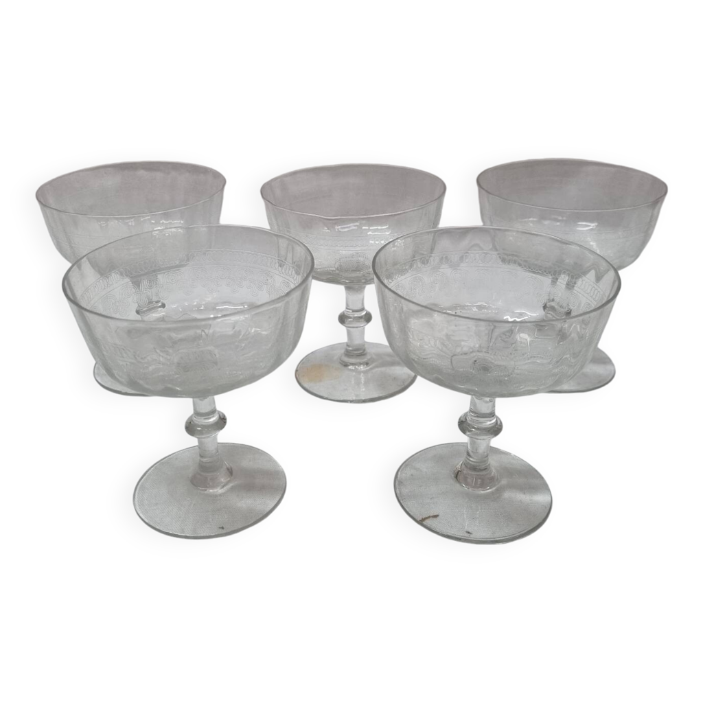 Champagne glasses 1960s discount