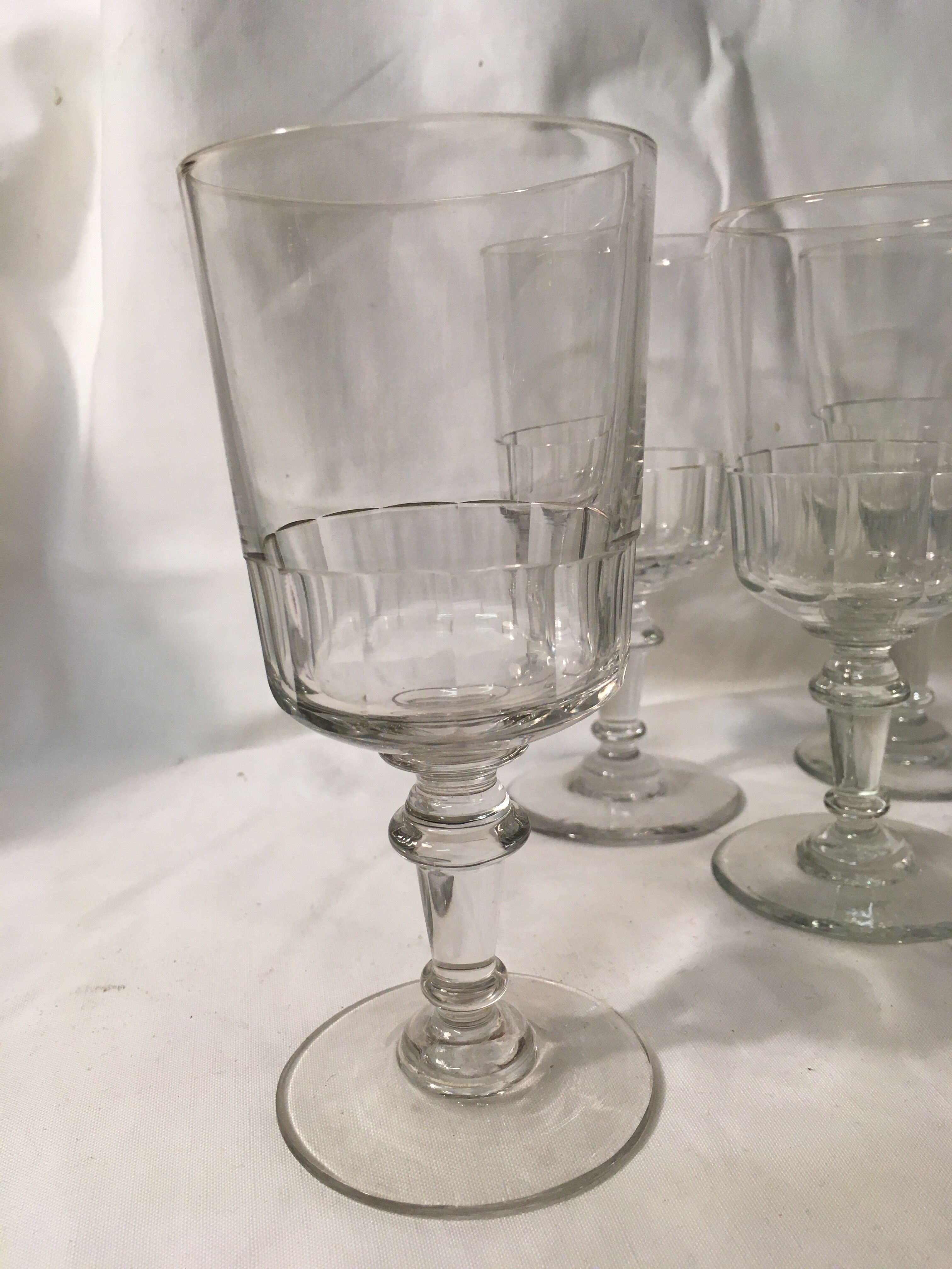 10 cut glass walking glasses