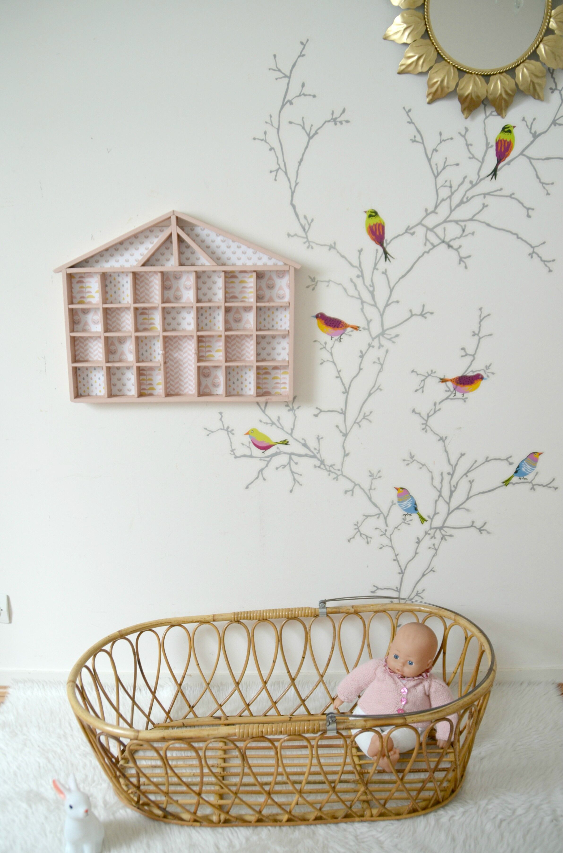 Cradle bassinet in rattan