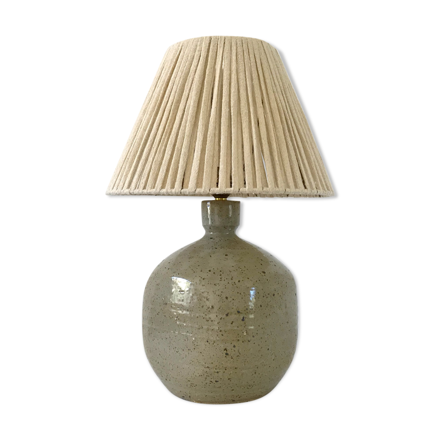 Vintage lamp in glazed stoneware 70s