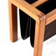 Salling stolefabrik magazine rack with leather in teak