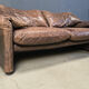 Leather Maralunga sofa by Vico Magistretti for Cassina, 1970s